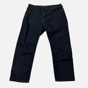 Ring Of Fire Black Denim Slim Straight Back Zipper Pockets Jeans Size 38 X 30